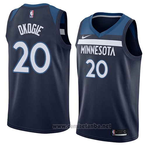 Camiseta Minnesota Timberwolves Josh Okogie #20 Icon 2018 Azul